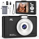 QIVORO Digital Camera 4K 64MP Compact Portable Photo Camera,18X Digital Zoom Autofocus | Anti-Shake,2.8" IPS Screen with 32GB SD Card & OTG Adapter,Vlogging Camera for Kids Teens Beginners Students